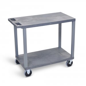 Luxor EC22HD-G Gray Ec22hd-g 18x32 Cart With 2 Flat Shelves