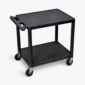 Luxor LP26E-B Black 2 Shelf Av Cart 26 H