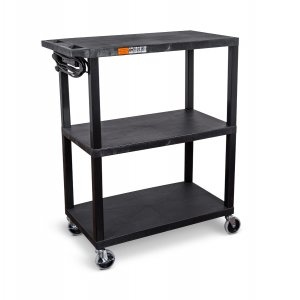 Luxor EA42-B 3 Flat Shelves Black Presentation Station