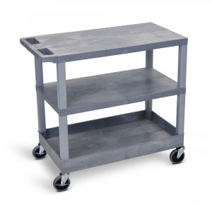 Luxor EC221-G Gray Ec221-g 18x32 Cart 2 Flat1 Tub Shelves