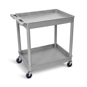 Luxor TC11-G 2 Shelf Large Gray Tub Cart