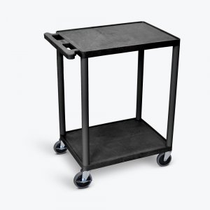 Luxor HE32-B 2 Shelf Utility Cart Black