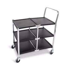 Luxor MSCC-3 3 Shelf Collapsible Metal Cart