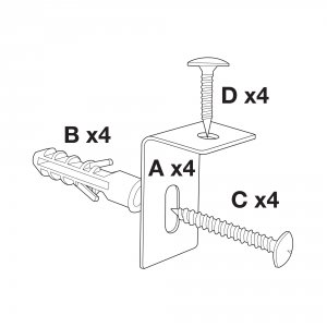 Luxor WB3624W Wall-mounted Whiteboard 36 X 24