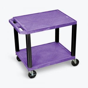 Luxor WT26PE-B Tuffy Purple 2 Shelf Av Cart W Black Legs  Electric