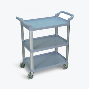 Luxor SC12-G 3 Shelf Gray Serving Cart