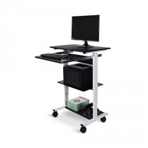 Luxor STAND-WS30 Stand-ws30 Mobile 3 Shelf Adjustable Stand Up Worksta