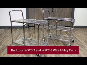 Luxor WSCC-3 Three-shelf Collapsible Wire Utility Cart