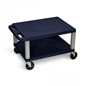 Luxor WT16ZE-N Tuffy Navy Blue 2 Shelf Av Cart