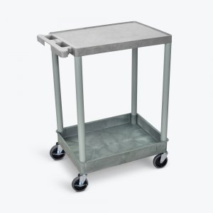 Luxor STC21-G 2 Shelf Gray Tub Cart