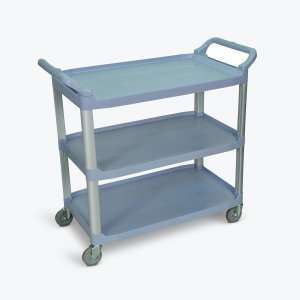 Luxor SC13-G Large 3 Shelf Gray Serving Cart