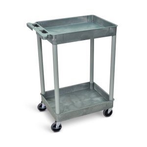 Luxor STC11-G 2 Shelf Gray Tub Cart