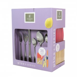 Gibson 83473.36 Home Plus Series 36 Piece Flatware Set With Knife Set