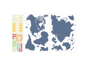 Bulk HA547 Destination World Map Wall Art Kit