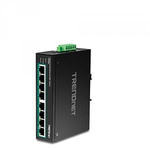 Trendnet TI-PE80 8-port Industrial Fast Ethernet Poe+ Din-rail Switch