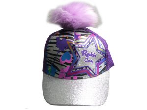 Bulk SC715 Tween Pom Pom Light Up Caps - Stars