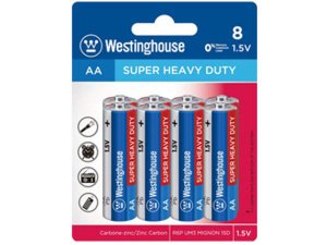 Bulk DA168 Westinghouse Super Heavy Duty 8 Pack Aa Batteries