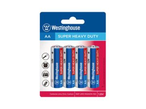 Bulk DA167 Westinghouse Super Heavy Duty 4 Pack Aa Batteries