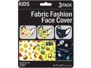 Bulk MO139 3 Pack Kids Washable Fun Masks 3 Assorted