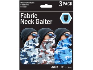 Bulk MO183 3 Pack Camouflage Style Neck Gaiter 3 Asst Colors