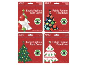 Bulk MO192 Adult Christmas Ornaments  Lights Washable Face Masks 4 Ass