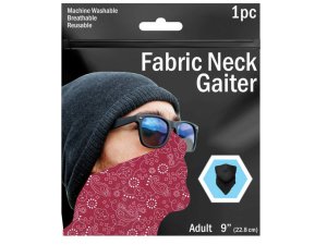 Bulk GE470 9quot; Paisley Printed Neck Gaiter 3 Asst Colors