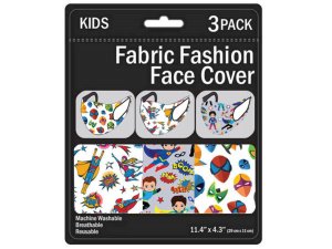 Bulk MO154 Kid039;s 3 Pack Superhero039;s Washable Face Mask 3 Asst