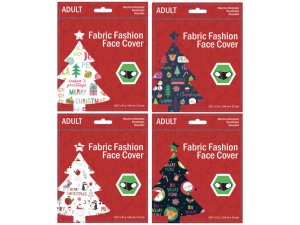 Bulk MO193 Adult Christmas Greeting Washable Face Mask 4 Asst