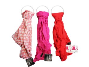 Bulk BB853 1 Count Scarf In Pink And Red Assorted Colors