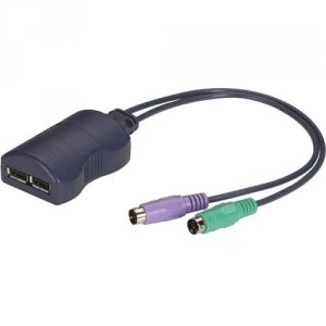 Black KVUSB-PS2 Usb To Ps2 Converter