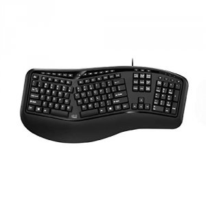 Adesso AKB-150UB-TAA Taa Compliant Usb Desktop Ergonomic Keyboard, Wit