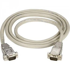 Black EDN12H-0025-MM Db9 Extension Cable With Emirfi Hoods,