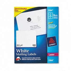 Avery 5164 Avery Shipping Labels Wtrueblock Technology For Laser Print