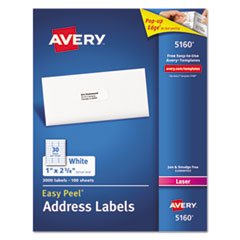 Avery 5160 Avery Easy Peel White Address Labels For Laser Printers (1 