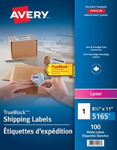 Avery 5165 Avery Shipping Labels Wtrueblock Technology For Laser Print