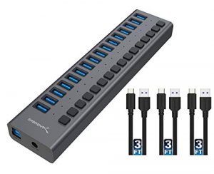 Sabrent HB-PU16 16-port Usb 3.0 Data Hub