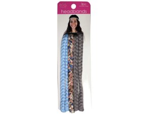 Bulk KA784 3 Pack Braided Headband In Assorted Styles