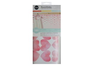 Bulk HA541 Watercolor Heart Peel  Stick Wall Decals Set