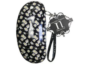 Bulk GH794 Nanette Lepore Sunglasses Case In White  Yellow Floral Prin