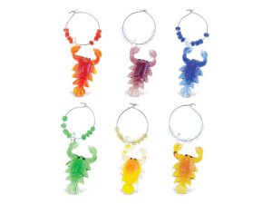 Bulk DD511 Lobster Glass Wine Charms