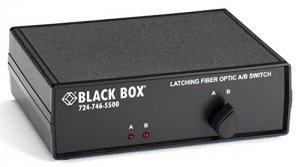 Black SW1002A Fiber Optic Ab Switch, Latching, St