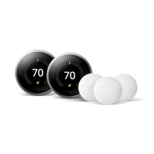 Google THERMS2SEN3-K Nest Silver Therm X2 + Temp Sensor X3