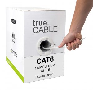 True 6ECMPWHT_1Kbx Cat6plenum｜unshielded