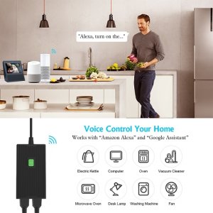 Cinbos CINBOS-SMARTPLUG-PB Outdoor 125v 10a Wi-fi Smart Plug With 2 Ac