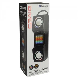 Craig CHT848 Color-changing Bluetooth Portable Tower Speakerw3.5mm Aux