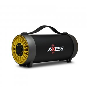 Axess SPBT1056-YEL Bluetooth Media Speaker With Equalizer In Yellow