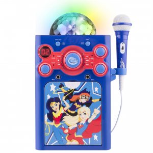 Super KO2-06393-WM-COM Dc Superhero Girls Disco Karaoke System