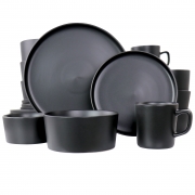 Elama EL-LUXMATTE-LG Luxmatte Light Grey 20 Piece Dinnerware Set