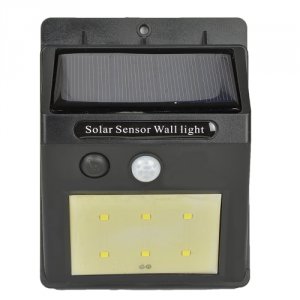 Generic 210835-PB Wall Mounted Solar Powered Motion Sensor 6 Led Light