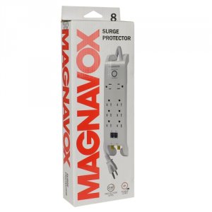 Magnavox MC350 2160 Joules 120v 8-outlet Surge Protector Wcoaxial Phon